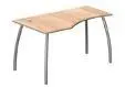 Стол письменный на мет. опорах левый (без роликов) Ф312МЛ-20. Фото 1