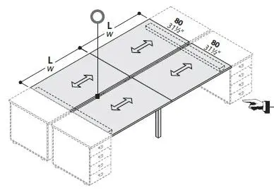 Стол-приставка на 4 рабочих места 106891. Фото 1