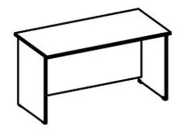 Стол рецепшн (глухая передняя панель,на крышке есть отверстия для крепления полок 6014Р-6018Р) 7006Р. Фото 1