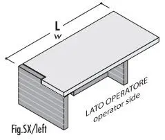 Стол руководителя левый (с открытой фронтальной панелью) 159952. Фото 1