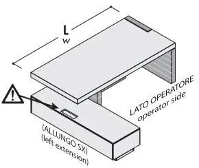 Стол руководителя левый (с тумбой и открытой фронтальной панелью) 159955. Фото 1