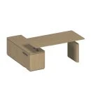 Стол руководителя на электроприводе на опорной тумбе правый, без экрана ИН 133 ГР. Фото 1