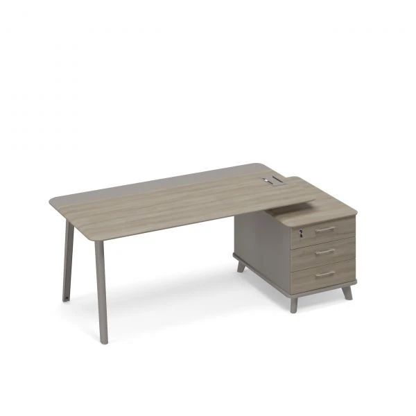 Стол руководителя правый комбинированный с тумбой малой (тип 1) ТМ М1 106 МП ВЛ/МП ВЛ. Фото 1