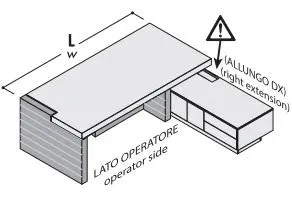 Стол руководителя правый (с тумбой и закрытой фронтальной панелью) 159931. Фото 1