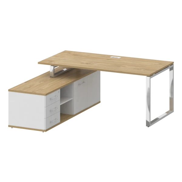 Стол руководителя с опорной греденцией, левый SK.SRG-180 (L). Фото 1