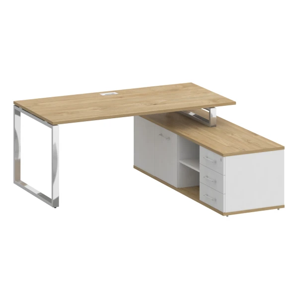 Стол руководителя с опорной греденцией, правый SK.SRG-180 (R). Фото 1