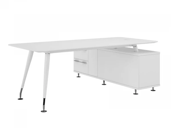 Стол руководителя с опорной тумбой левый ЕМР105SX.HGW. Фото 1