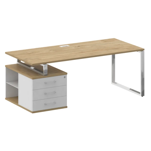 Стол руководителя с опорной тумбой, левый SK.SRT-200 (L). Фото 1