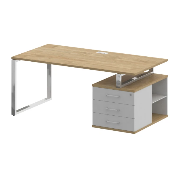 Стол руководителя с опорной тумбой, правый SK.SRT-180 (R). Фото 1