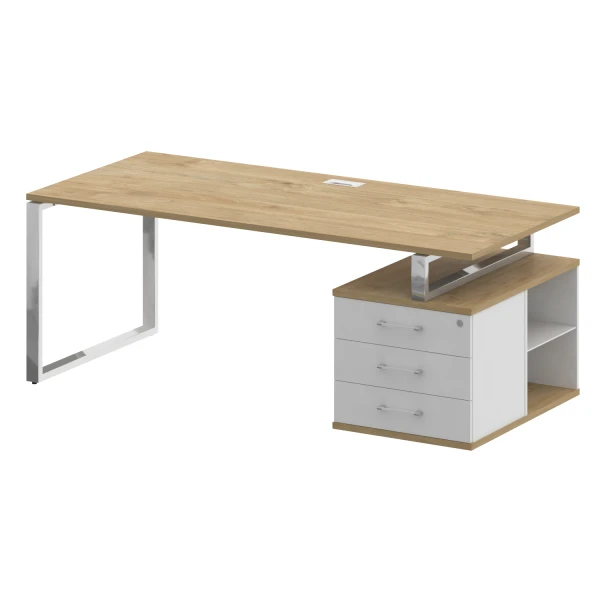 Стол руководителя с опорной тумбой, правый SK.SRT-200 (R). Фото 1