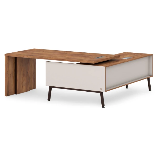 Стол руководителя с опорной тумбой Т-118пр. Фото 1