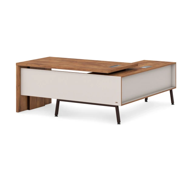 Стол руководителя с опорной тумбой Т-117пр. Фото 1