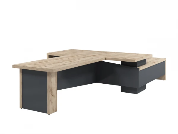 Стол руководителя с опороной тумбой и брифингом Т-922л/п0000. Фото 1