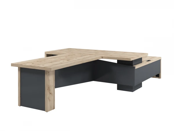 Стол руководителя с опороной тумбой и брифингом Т-922л/п1000. Фото 1