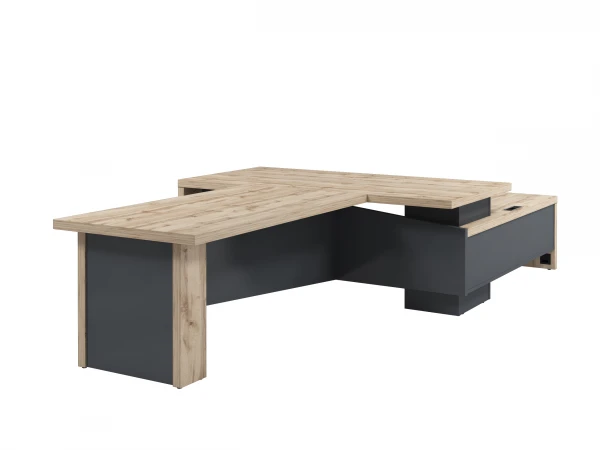 Стол руководителя с опороной тумбой и брифингом Т-920л/п1000. Фото 1