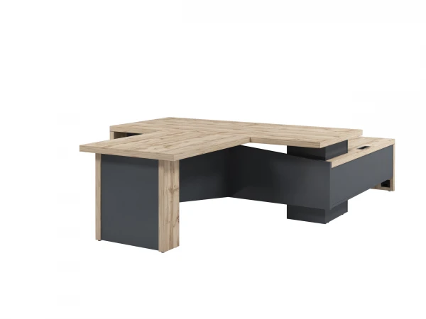 Стол руководителя с опороной тумбой и брифингом Т-822л/п1000. Фото 1