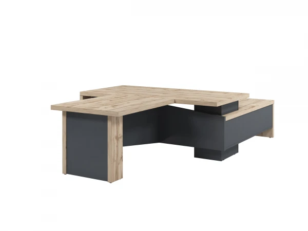 Стол руководителя с опороной тумбой и брифингом Т-820л/п0000. Фото 1