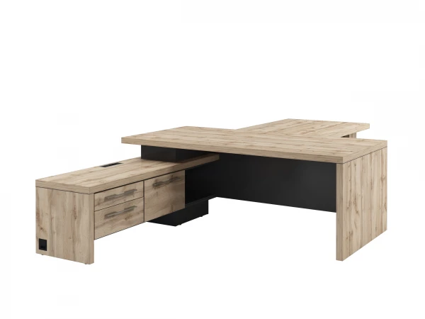 Стол руководителя с опороной тумбой и брифингом Т-820л/п1000. Фото 1