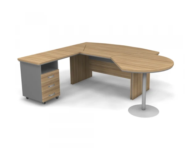 Стол руководителя угловой с брифингом, левый 8#08160. Фото 1