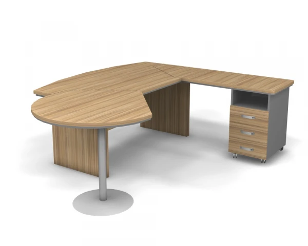 Стол руководителя угловой с брифингом, правый 8#08289. Фото 1