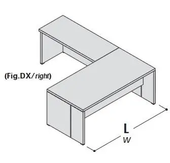Стол с приставкой, левый 155021. Фото 1
