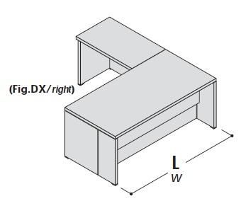 Стол с приставкой, левый