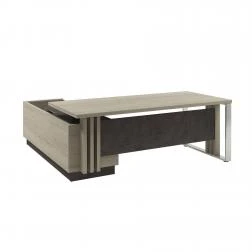 Стол с тумбой (опоры металл, блок розеток) Z-422л/п1000. Фото 1