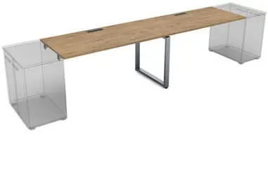 Стол системы Бенч, линейный, на 2 рабочих места СДТЛ-О.995. Фото 1