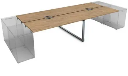 Стол системы Бенч, сдвоенный, на 4 рабочих места СТБД-О.979. Фото 1