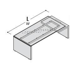Стол, стеклянная столешница, правый