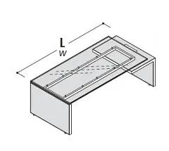 Стол, стеклянная столешница, правый 118975. Фото 1