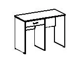 Стол туалетный с ящиком Т-114. Фото 1