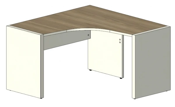 Стол угловой с опорами левый CLF119SX. Фото 1