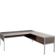 Столы для руководителя G013 - Матовая отделка + столешница в коже. Фото 1