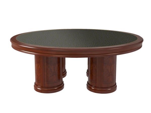 Столы для совещаний круглые в коже 01137. Фото 1