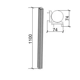 Стойка угловая, соединение под углом 90 градусов трех модулей ВС.С-1.3. Фото 1