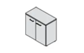 TOUR Шкаф низкий 80*75 80H014 W3W3 alum. Фото 1