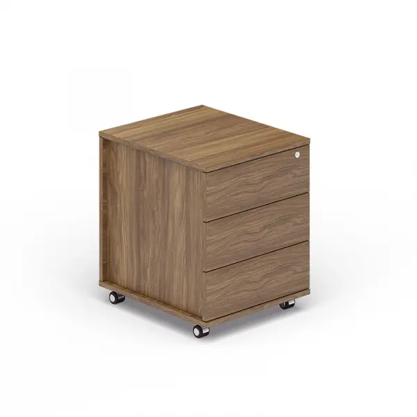 Тумба мобильная (3 ящика, стандартные колёсные опоры, без ручек) MAHIA EXECUTIVE UMP3B. Фото 1