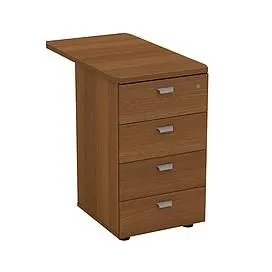 Тумба-приставная 4-ящичная с крышкой, центральным замком и лотком 222. Фото 1