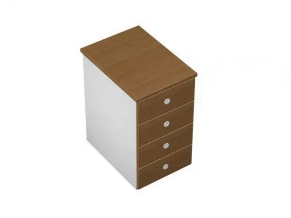 Тумба приставная 4-ящичная с крышкой и замком КВ 212. Фото 1