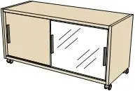 Тумба, стекло "графит" СФ-ТВТ-2122101. Фото 1