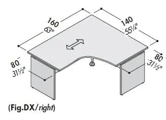 Угловой стол левый 106378. Фото 1