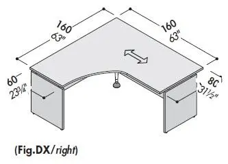 Угловой стол левый 106127. Фото 1