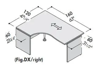 Угловой стол левый 106140. Фото 1