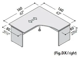 Угловой стол правый 106126. Фото 1