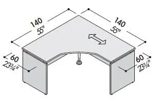 Угловой стол 106145. Фото 1